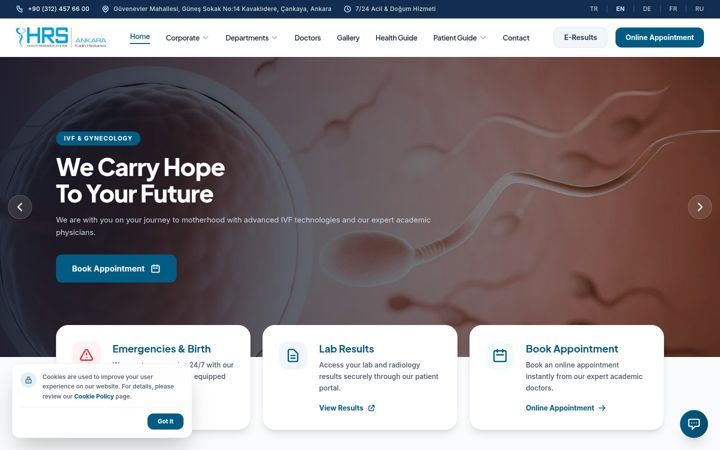 Screenshot of hrsankara.com