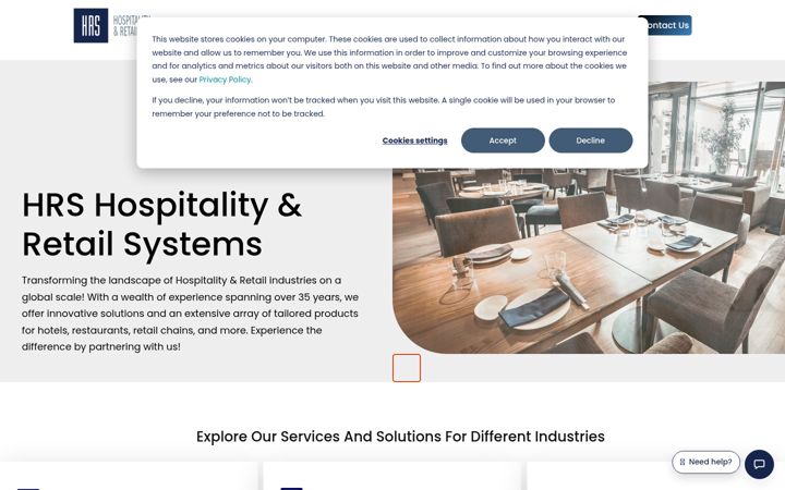 Screenshot of hrsinternational.com
