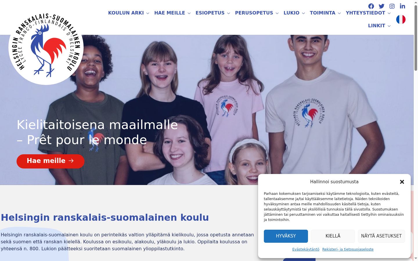 Képernyőkép a bármilyen interakció előtt megjelenő hozzájárulási bannerről
