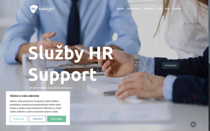 Screenshot of hrsupport.sk