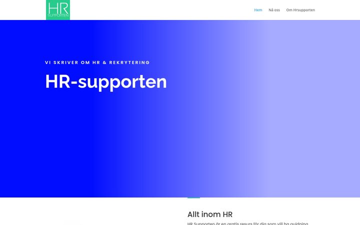 Screenshot of hrsupporten.se