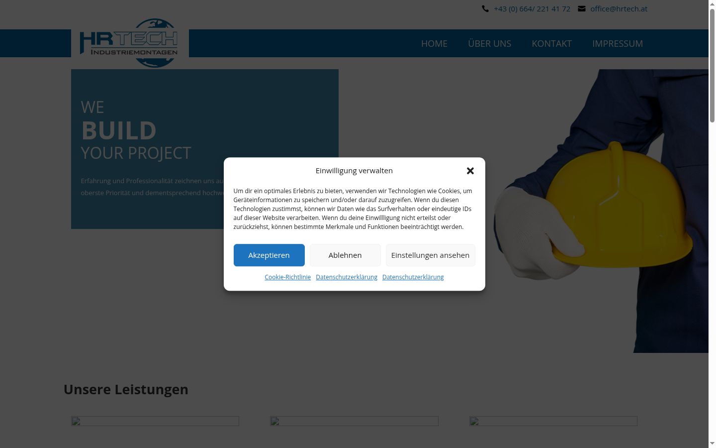Capture d'écran de la bannière de consentement affichée avant toute interaction