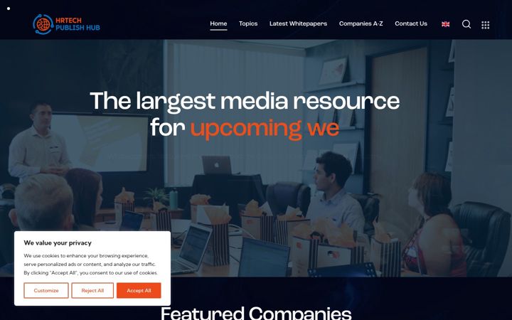 Screenshot of hrtechpublishhub.co.uk