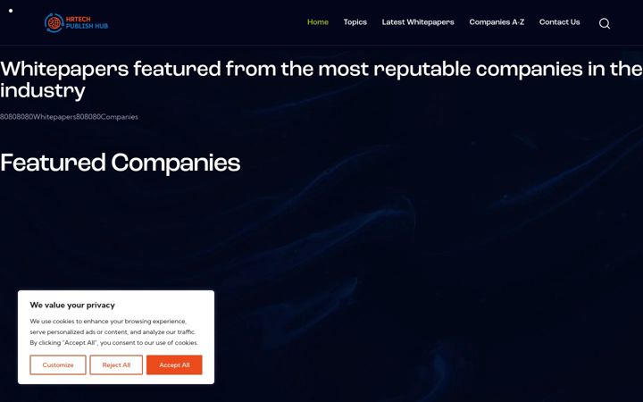 Screenshot of hrtechpublishhub.com