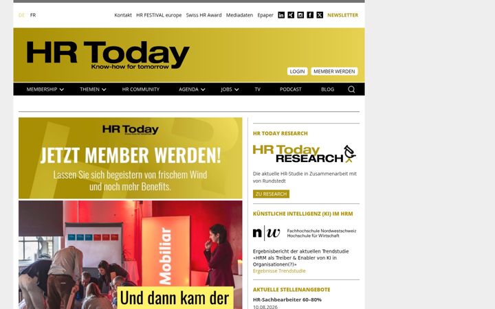 Screenshot of hrtoday.ch