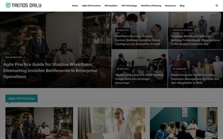 Screenshot of hrtrendsdaily.com