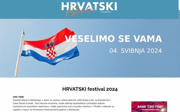 Screenshot of hrvatski-festival.de