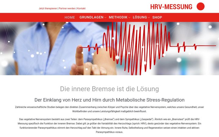 Screenshot of hrvmessung.de