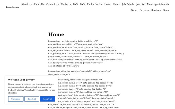 Screenshot of hrwords.com