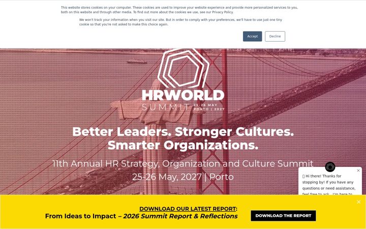 Screenshot of hrworldsummit.com