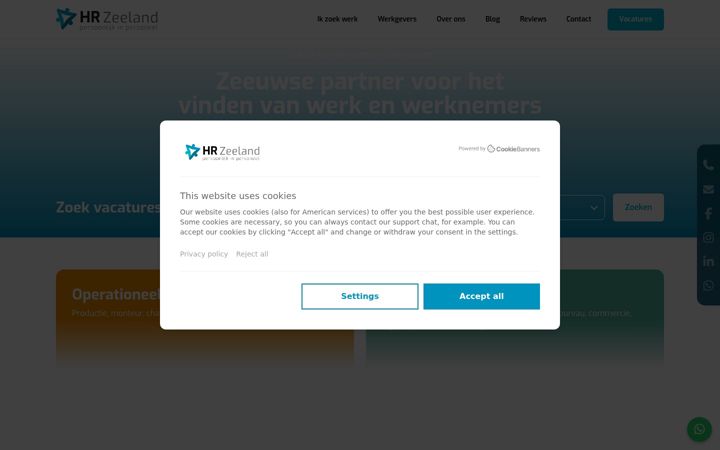Screenshot of hrzeeland.nl