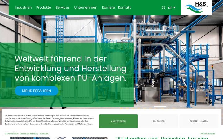 Screenshot of hs-anlagentechnik.de