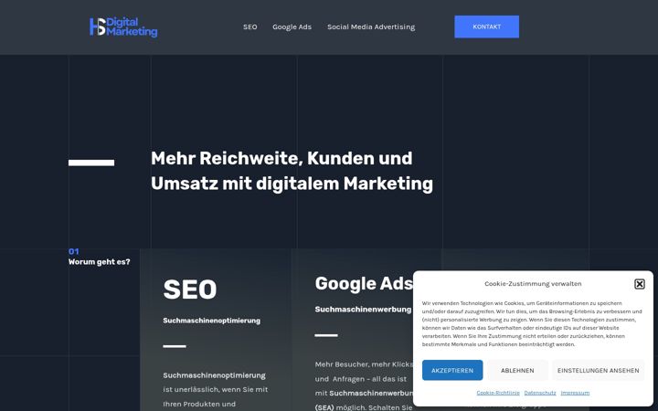 Screenshot of hs-digital-marketing.de
