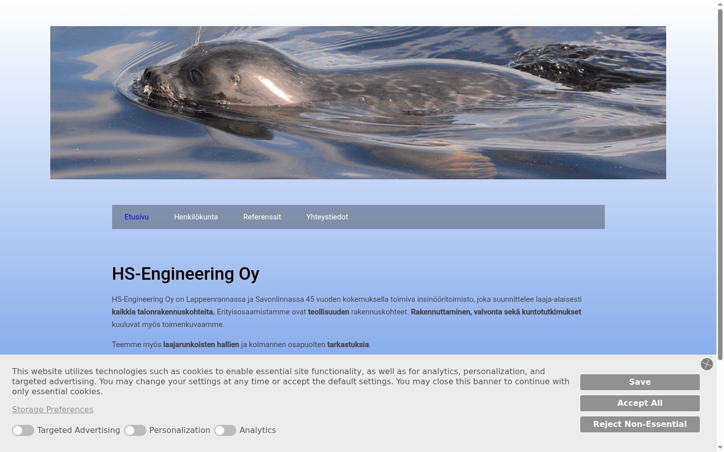 Screenshot del banner di consenso mostrato prima di qualsiasi interazione