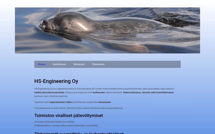 Screenshot of hs-engineering.fi