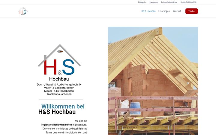 Screenshot of hs-hochbau.de