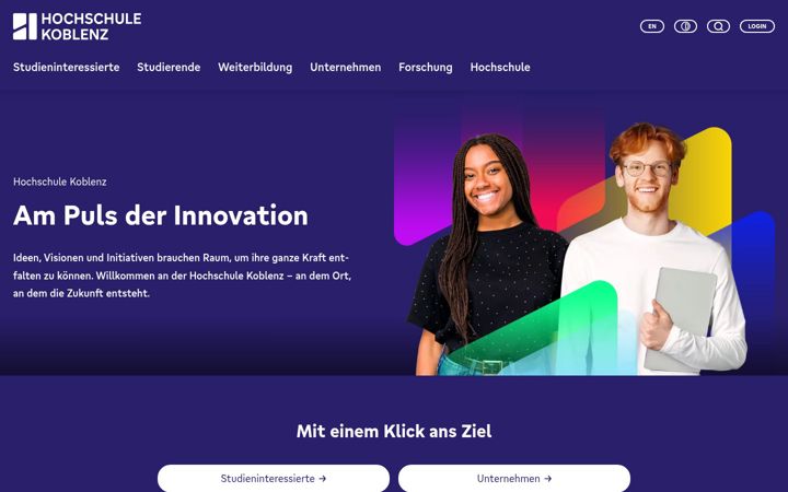 Screenshot of hs-koblenz.de