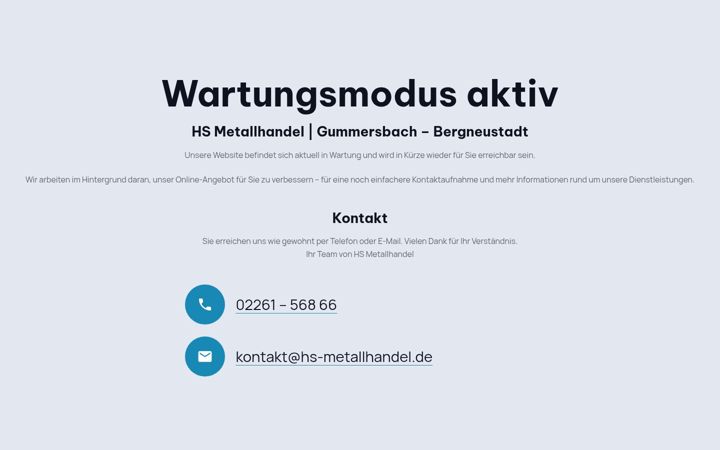 Screenshot of hs-metallhandel.de