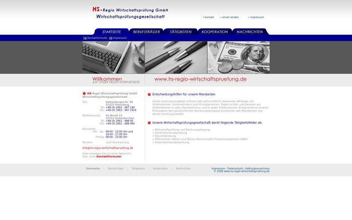 Screenshot of hs-regio.de