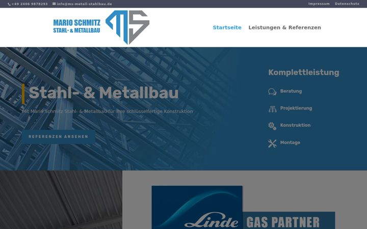 Screenshot of hs-stahlbau.de