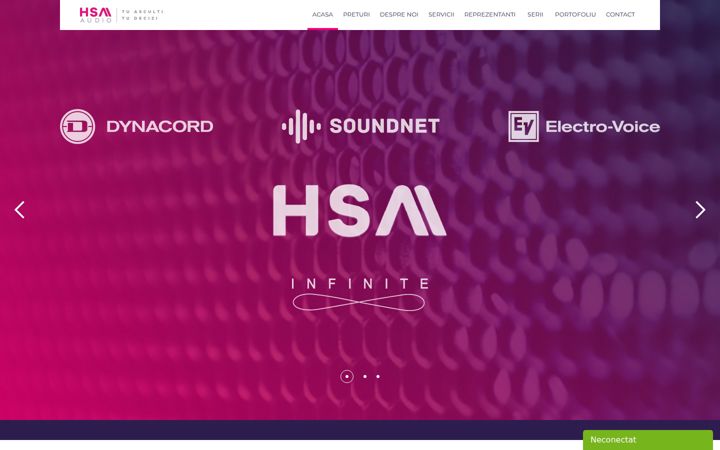 Screenshot of hsa-audio.ro