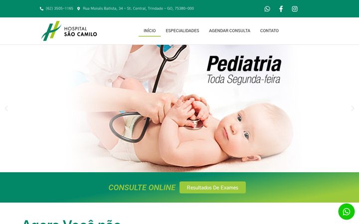 Screenshot of hsaocamilotrindade.com.br