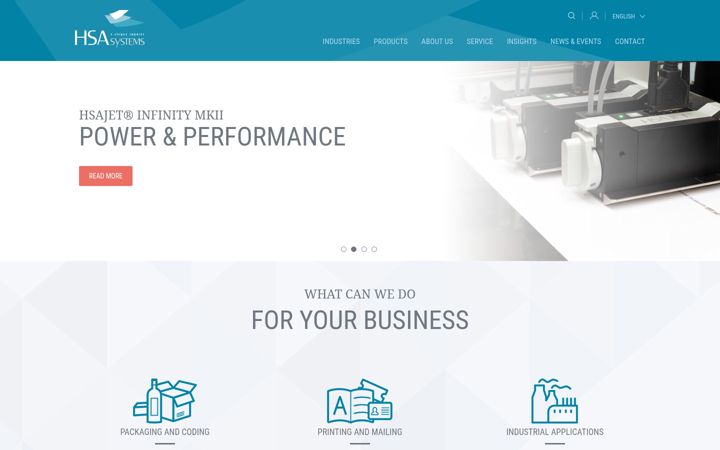 Screenshot of hsasystems.com