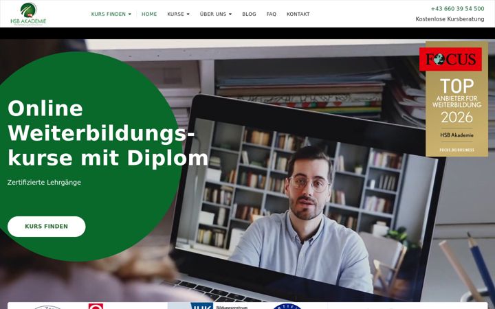 Screenshot of hsb-akademie.at