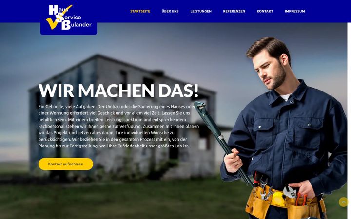 Screenshot of hsb-hausservice.de