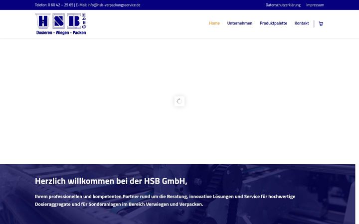 Screenshot of hsb-verpackungsservice.de