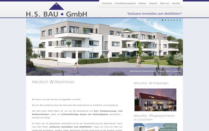 Screenshot of hsbau-crailsheim.de