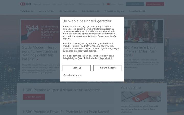 Screenshot of hsbc.com.tr