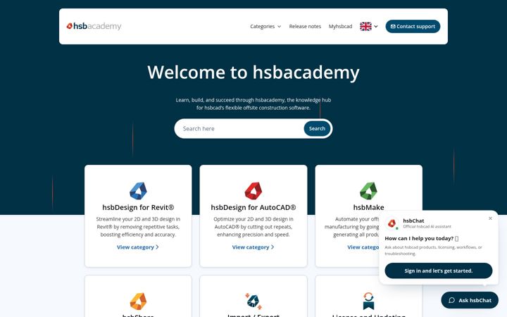 Screenshot of hsbcad.academy