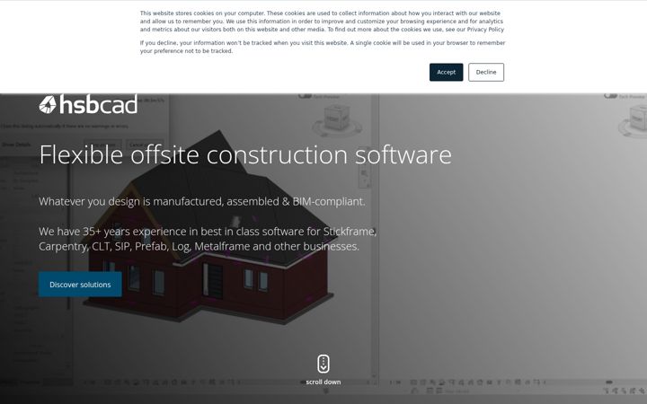 Screenshot of hsbcad.com