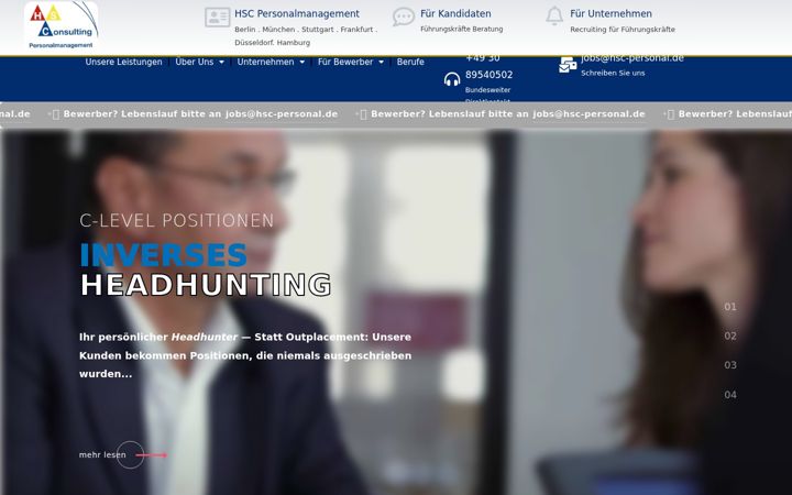 Screenshot of hsc-personal.de