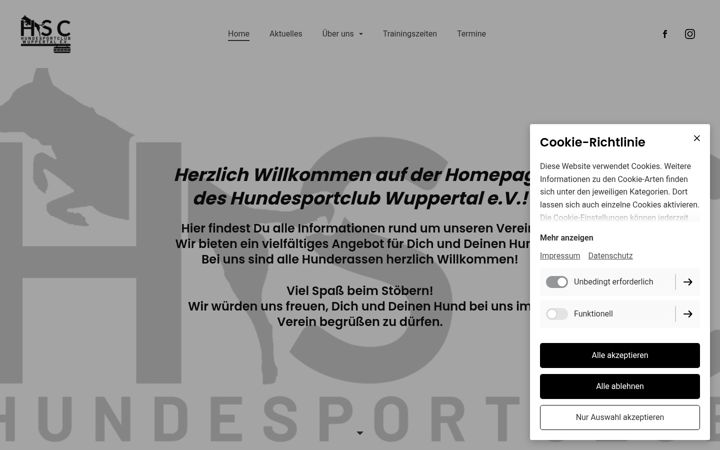 Screenshot of hsc-wuppertal.de