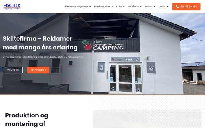 Screenshot of hsc.dk