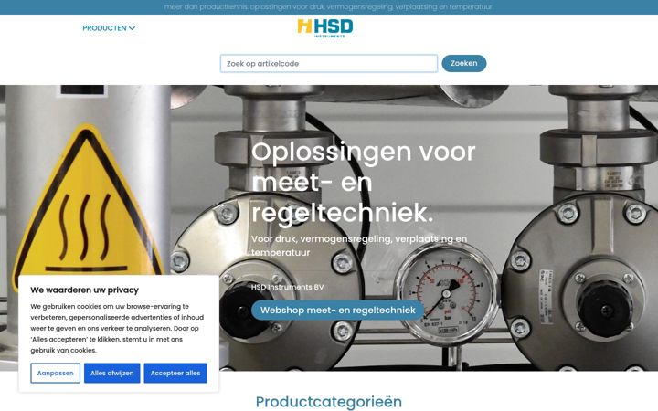 Screenshot of hsdinstruments.nl