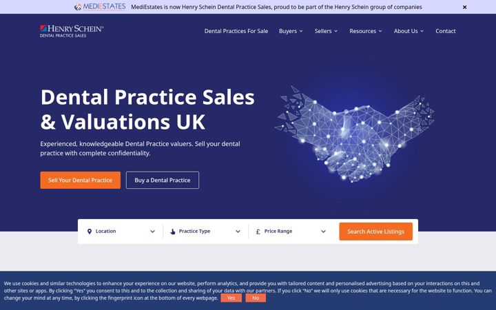 Screenshot of hsdpracticesales.co.uk