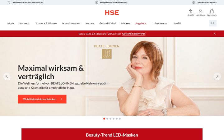 Screenshot of hse.at