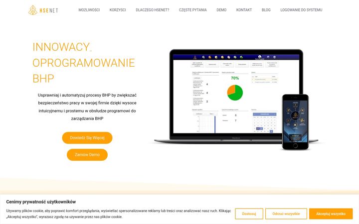Screenshot of hsenet.pl