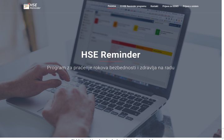 Screenshot of hsereminder.com