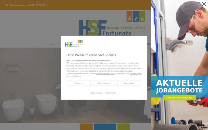 Screenshot of hsf-fortunato.de
