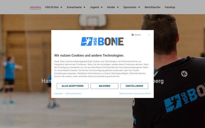 Screenshot of hsg-bone.de