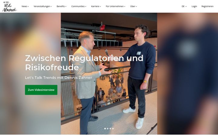 Screenshot of hsgalumni.ch