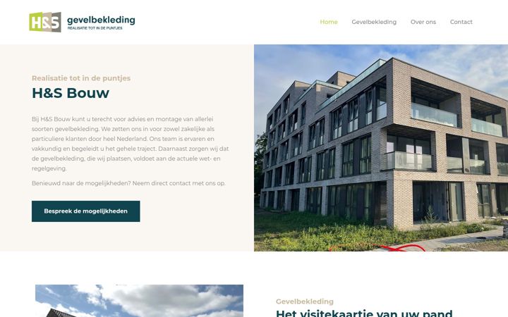 Screenshot von hsgevelbekleding.nl
