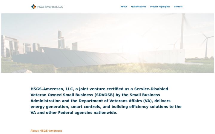 Screenshot of hsgs-ameresco.com