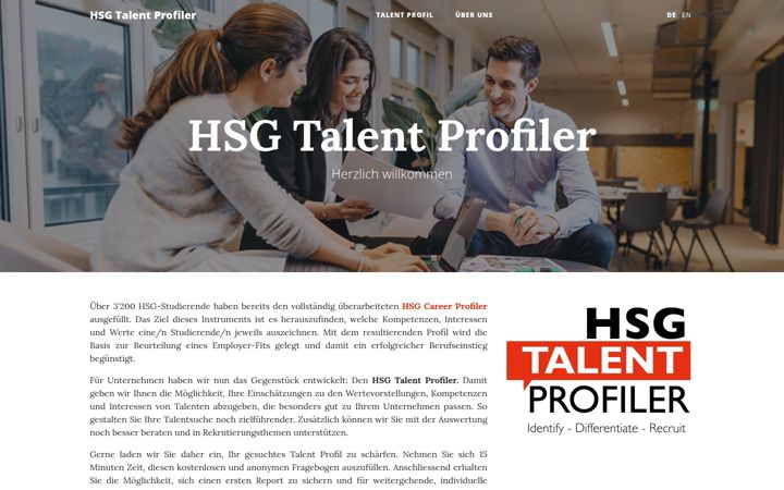 Screenshot of hsgtalentprofiler.ch