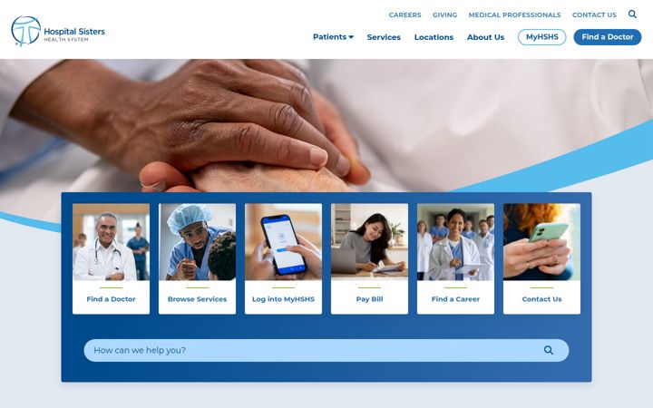Screenshot of hshs.org