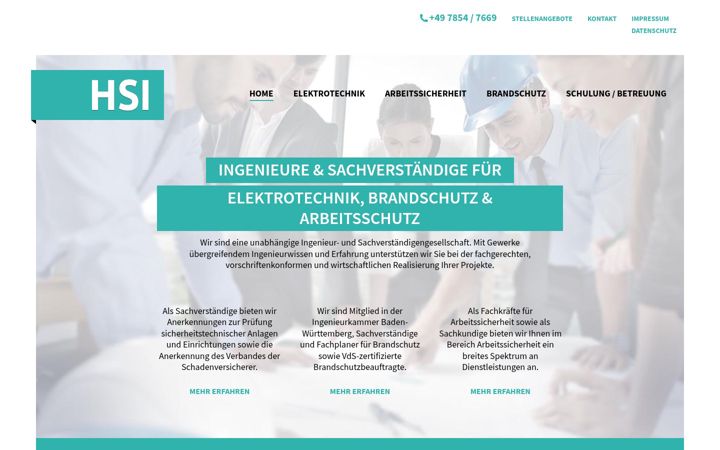 Screenshot of hsi-sachverstaendige.de